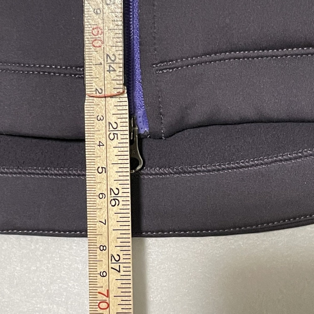 Nike Running Dri-FIT Full Zip Jacket Womens Large Grey Purple Thumbholes Fleece - Picture 7 of 10
